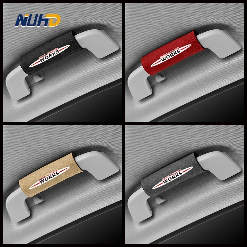 

Suede Car Interior Ceiling Handle Protective Cover For BMW MINI WORKS F60 F57 F56 F54 R60 R59 R58 Pull Gloves Trim Accessories