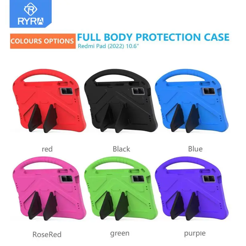 

RYRA For OPPO Pad Air 10.36 2022 Matepad 10.4 2022 Case Cover Coque For Redmi Pad 10.6 Portable All-inclusive Case EVA Bracket