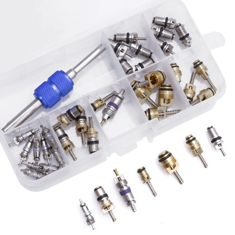 39x R12 R134A Car Air Conditioning A/C Tire Valve Stem Core Remover Tool Kit A6HB