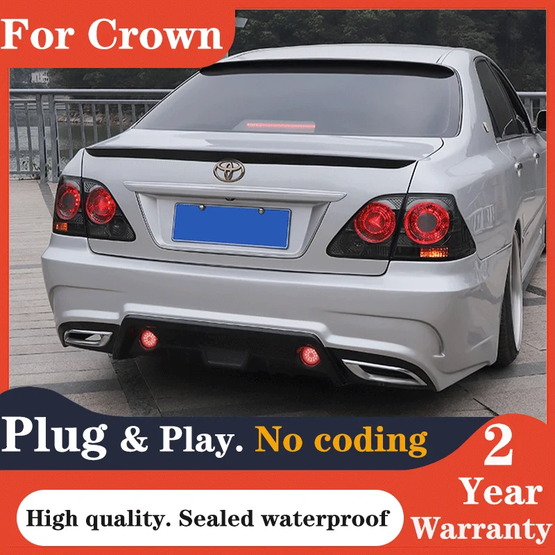 

Автомобильные аксессуары для Toyota Crown 2003-2009 светодиодный задний фонарь для crown задний фонарь с динамическим поворотником + drl + тормоз + задний фонарь