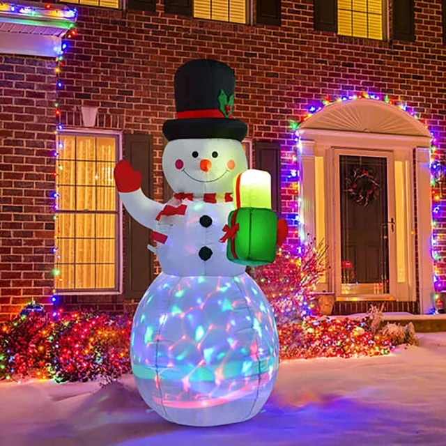 5FT 1 5m inflatable snowman Santa Claus Christmas Outdoor decorations LED lit giant party New Year