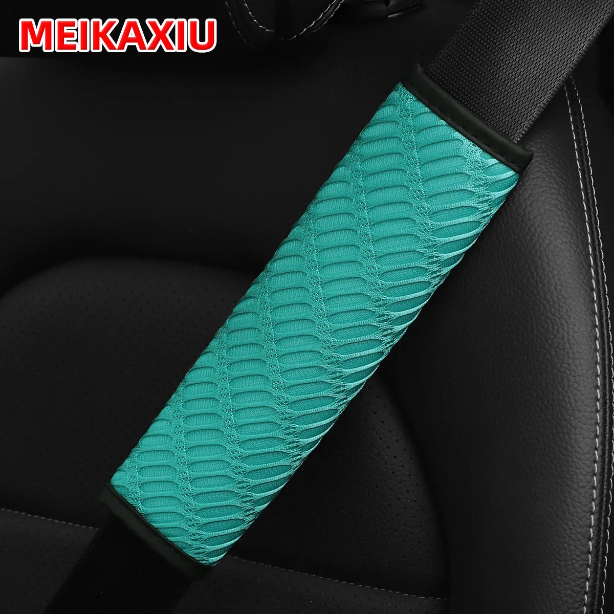 여름 긴 구멍 메쉬 천 통기성 편안한 자동차 어깨 소매 안전 벨트 장식 자동차 인테리어 용품을 사용할 수 있습니다