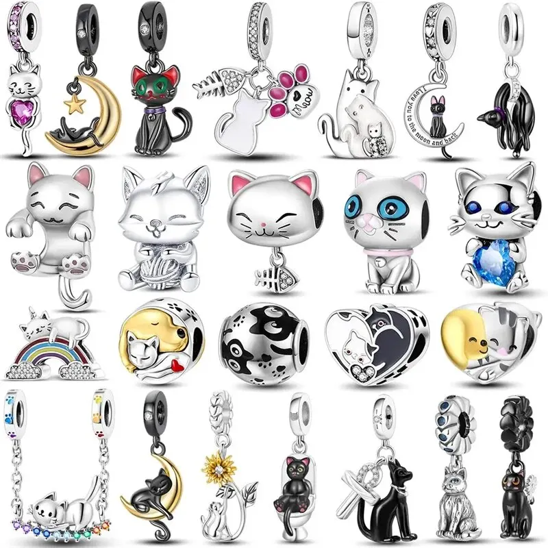 925 Sterling Silver Beads Charms for Pandora Bracelets DIY Jewelry