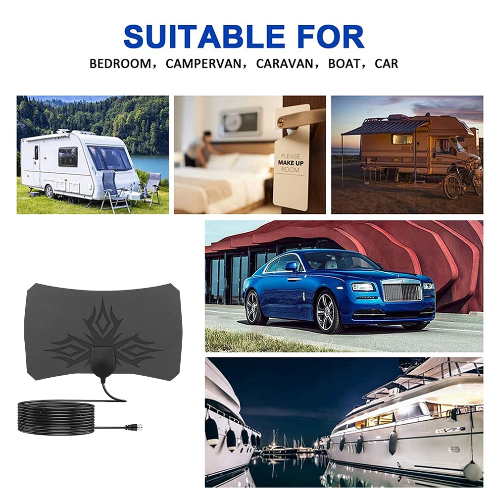 4K 8k Indoor Digital DVB-T2 TV Antenna 3000 Miles Range 1080p HDTV Receiver Amplifier Booster For tv box Car antenna outdoor