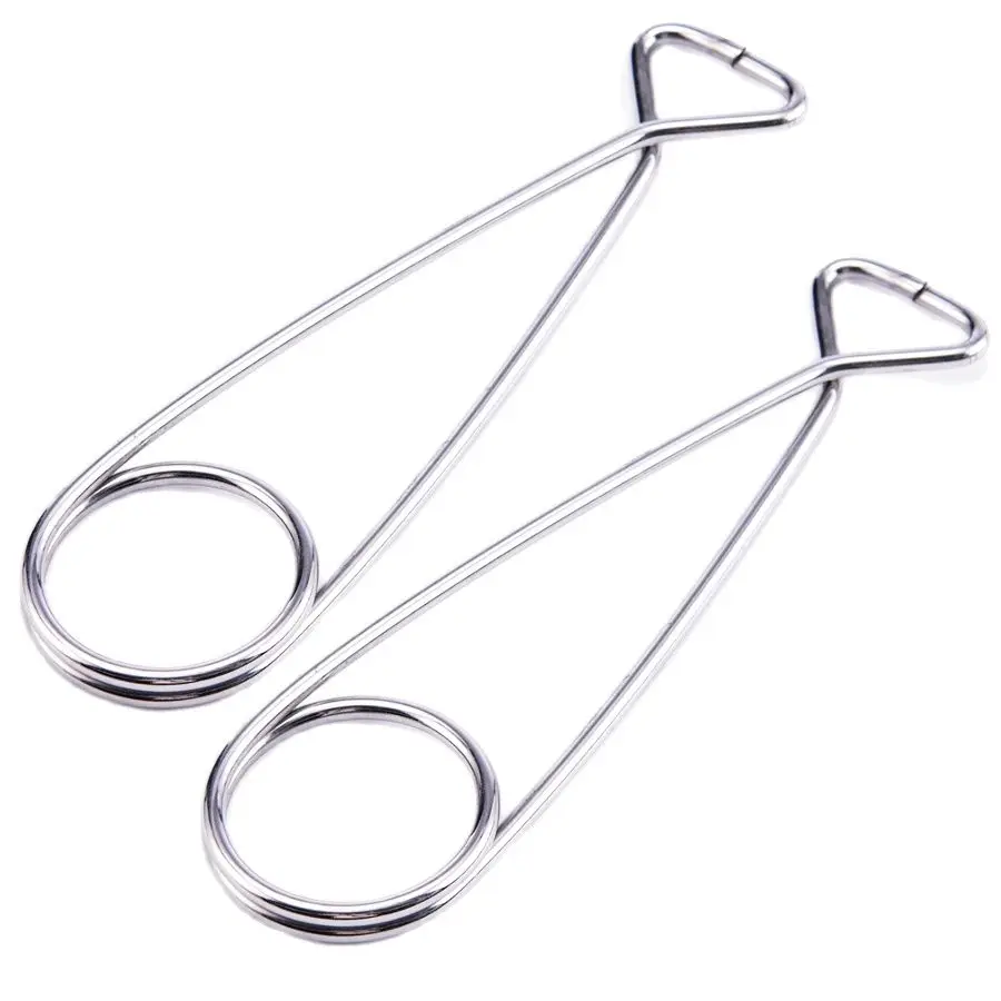 NOENNULL 2Pcs Stainless Steel Fish Mouth Spreader Fish Mouth Spreader Stainless Steel Fish Mouth Jaw Spreaders Hanging Hook Rack Hanger Fishing Jaw