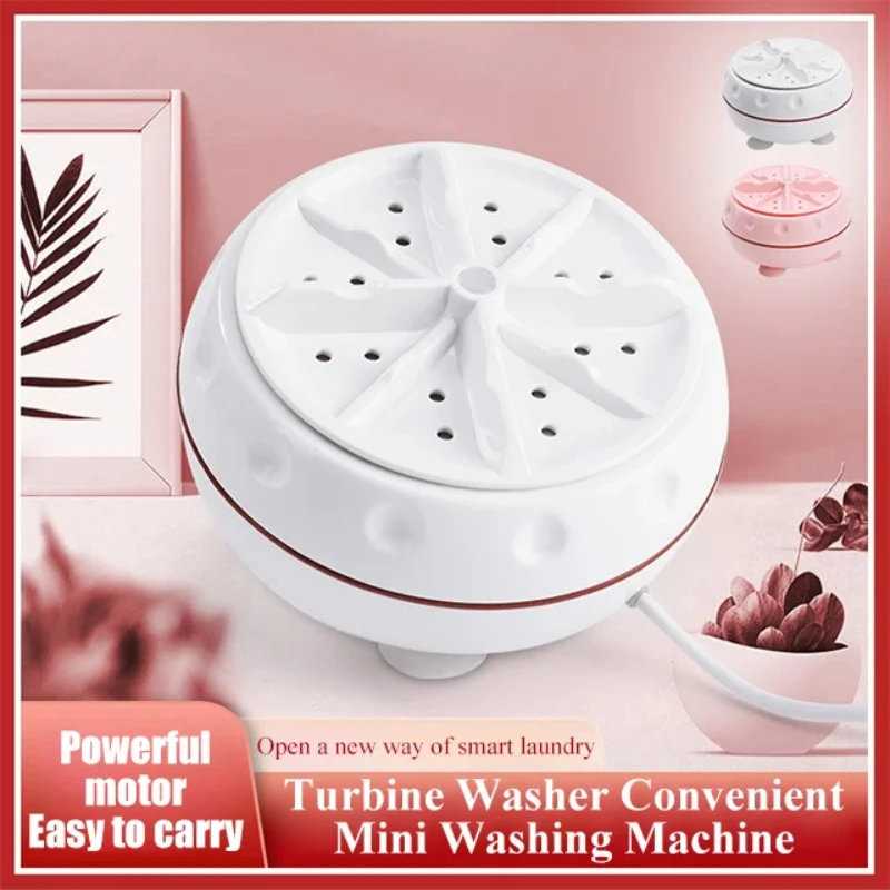 3in1UltrasoundTurboWasherFoldBucketHomeTravelMiniPantyWashing