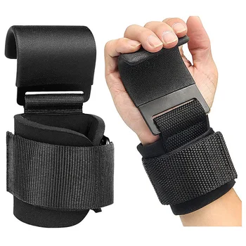 Weight Lifting Hook Grips – Wrist Strap Support Gloves 1