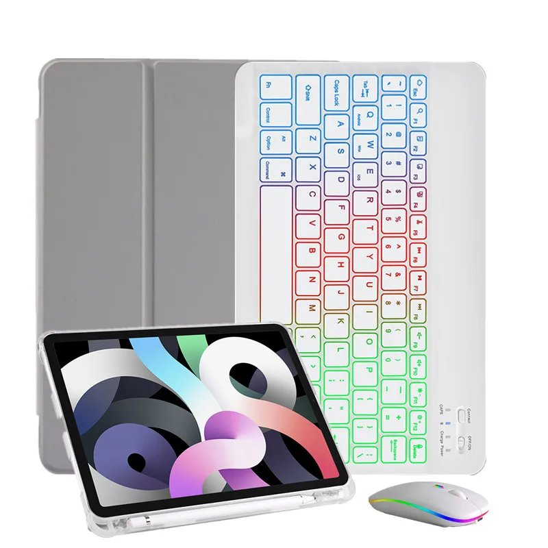 

Чехол для iPad Pro 11 дюймов 2022 2021 2020 чехол для клавиатуры с держателем ручки Беспроводная Клавиатура Teclado испанская русская Арабская Корейская