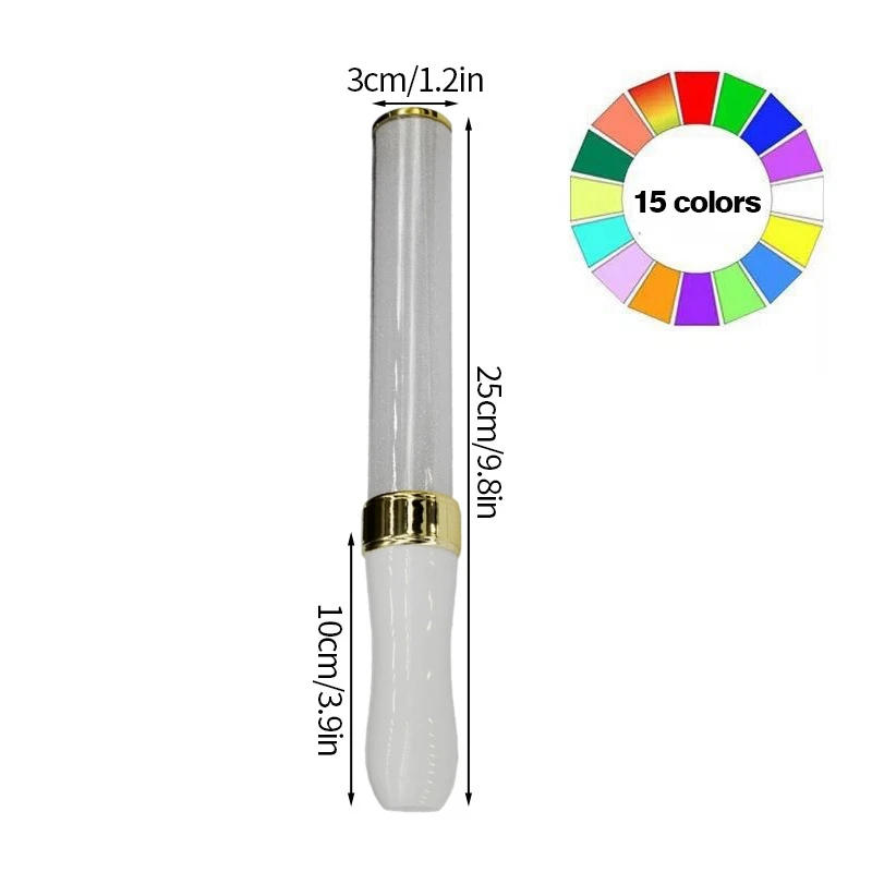 2PCS Baton Lumineux LED 15 Couleurs - Lightstick Réutilisable Pour Fêtes Et Concerts