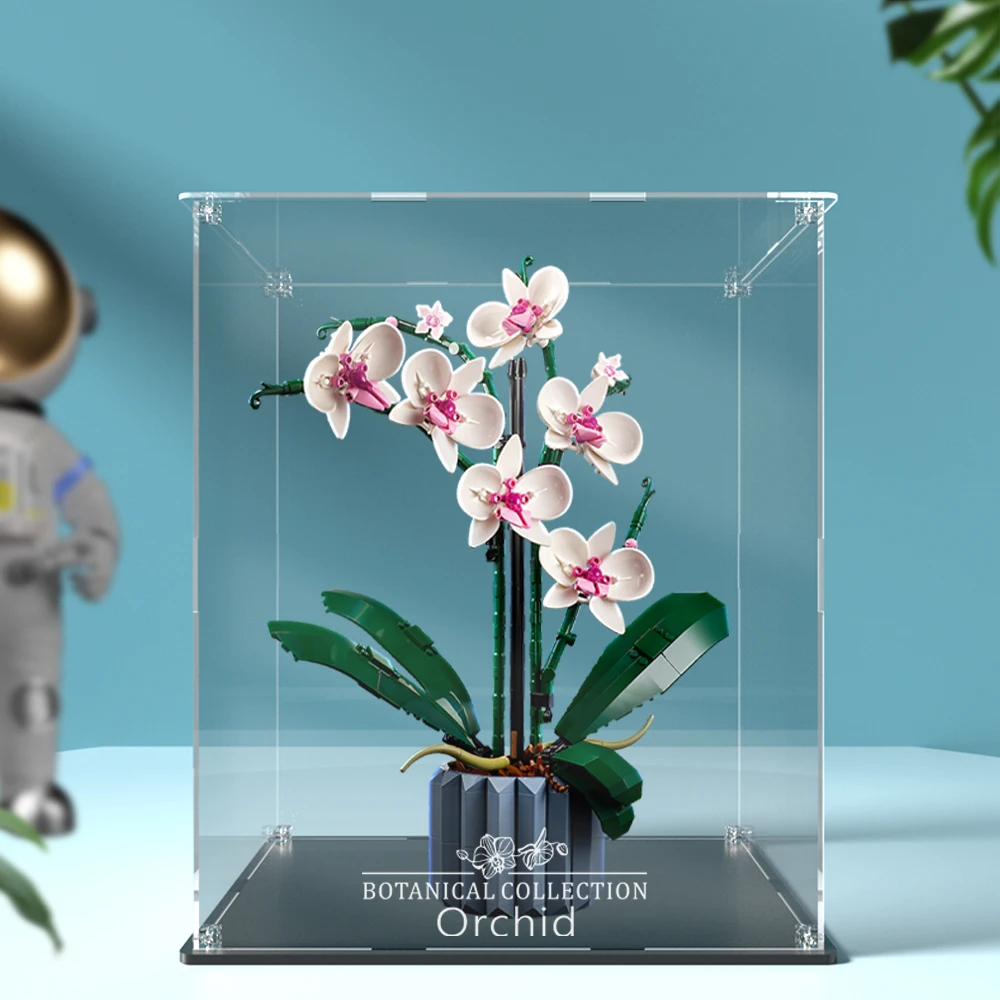 Espositore in acrilico per vetrina trasparente antipolvere per orchidee  Lego 10311 (Set Lego non incluso)