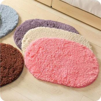 Tappetini da bagno con assorbimento d'acqua morbido Tappeto per porta del pavimento del WC Tappeti spessi Tappetini da bagno antiscivolo Tappetino da bagno in memory foam Tappetini ellittici 1