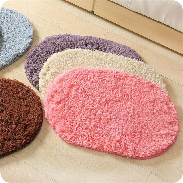 Tappetini da bagno con assorbimento d'acqua morbido Tappeto per porta del pavimento del WC Tappeti spessi Tappetini da bagno antiscivolo Tappetino da bagno in memory foam Tappetini ellittici 1