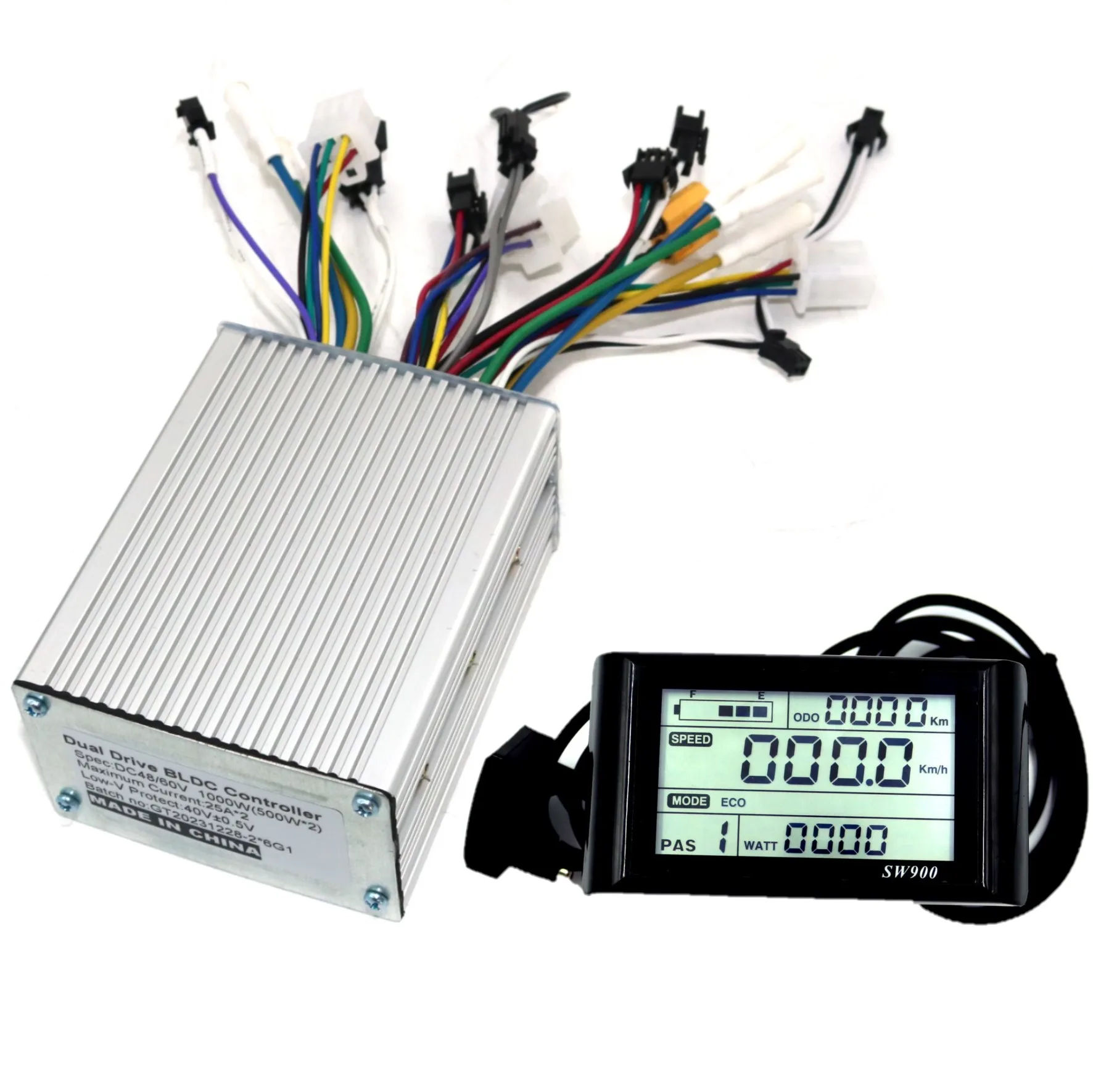 Dual Drive 6Mosfet 48/60V 1000W (500W * 2) Controller Per Scooter Elettrico Dc Senza Spazzole + Set Lcd Sw900