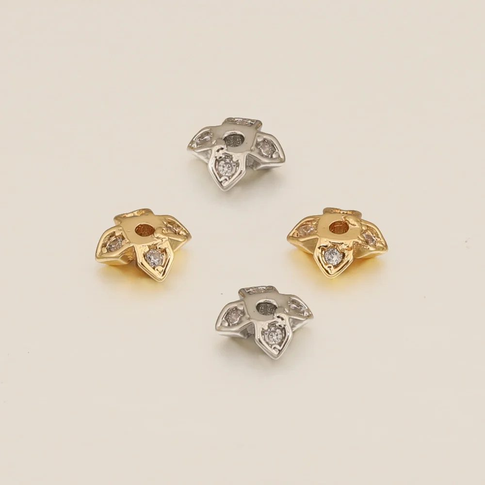 Cordial Design 4*4MM 50Pcs Jewelry Accessories/Jewelry Findings & Components/CZ Stone/Hand Made/Genuine Gold Plating/DIY Making - cordial