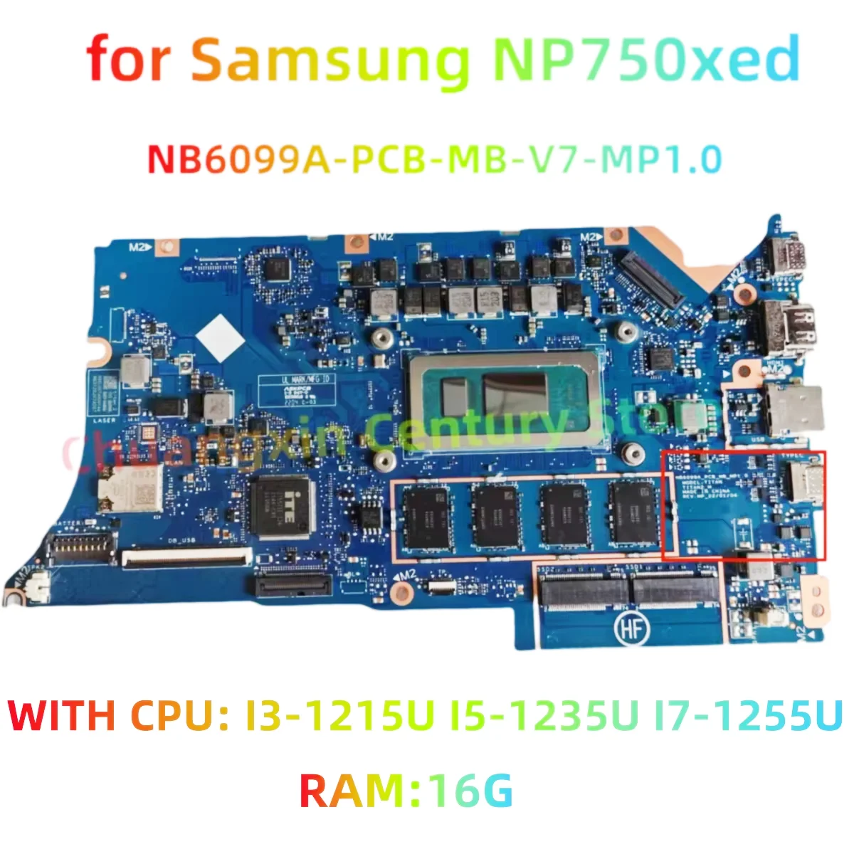 NB6099A-PCB-MB-V7-MP1.0/2.0motherboardsuitableforSamsungNP750xedlaptopI5-1235UCPU16GRAM-AliExpress