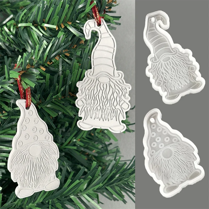 Silicone Noël Décorations Moules Silicone Résine Époxy Noël - Lot De 6 Formes Rondes Pour Décorations Sapin Et Porte-Clés Resine Epoxy Transparente Moule
