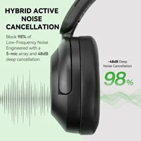 Oneodio A6 ANC Wireless Bluetooth 6.0 Headphones -48dB Hybrid Active Noise Cancelling Over Ear Headset With Mic Hi-Res LDAC APP - Image 2