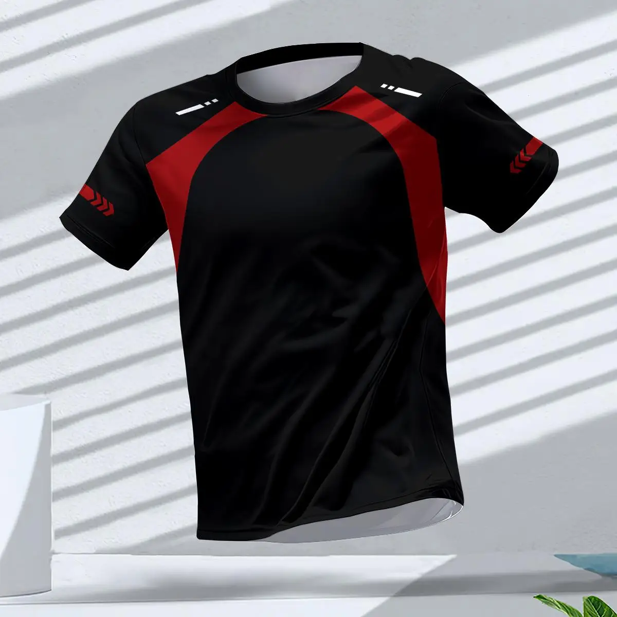 thumbnail image 1 of Camiseta de hombre para gimnasio, secado rápido, para correr, deportes al aire libre, camisetas transpirables, camisetas de manga corta para correr, ropa deportiva para hombre, tops, 1 of 5