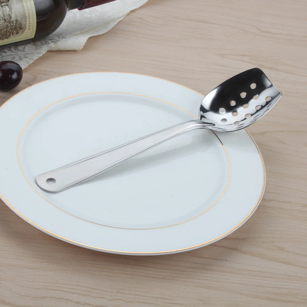 

Stainless Steel Slotted Spoon Hollow Hole Filtration Spoon Skimmer Strainer Scoop For Draining Frying 259x62x19cm