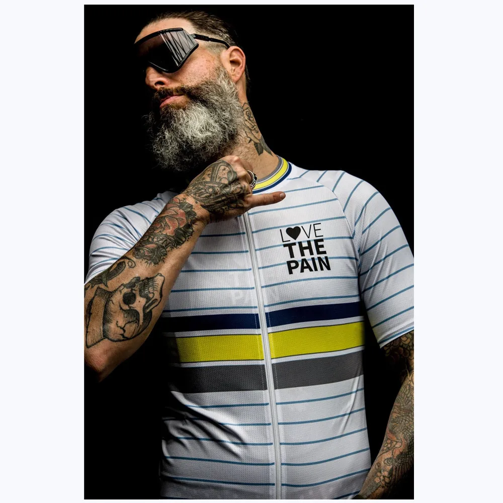 thumbnail image 1 of Love The Pain - Maillot de ciclismo de manga corta para hombre, camiseta de ciclismo de carretera, secado rápido, transpirable y cómodo, 1 of 5