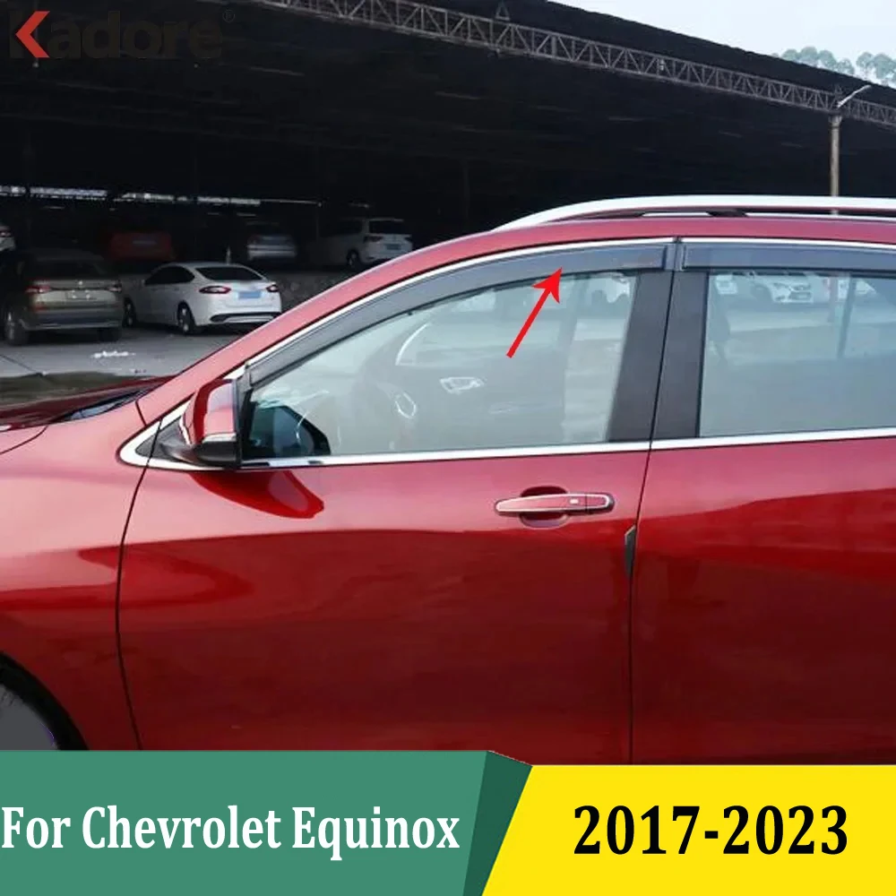

For Chevrolet Equinox 2017 2018 2019 2020-2023 Car Window Deflectors Wind Deflector Sun Guard Rain Wind Vent Visor Cover Trim