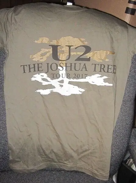 2017 U2 The Giosuè Tree Double Sided Concert Band Tour T Shirt Taglia Piccola