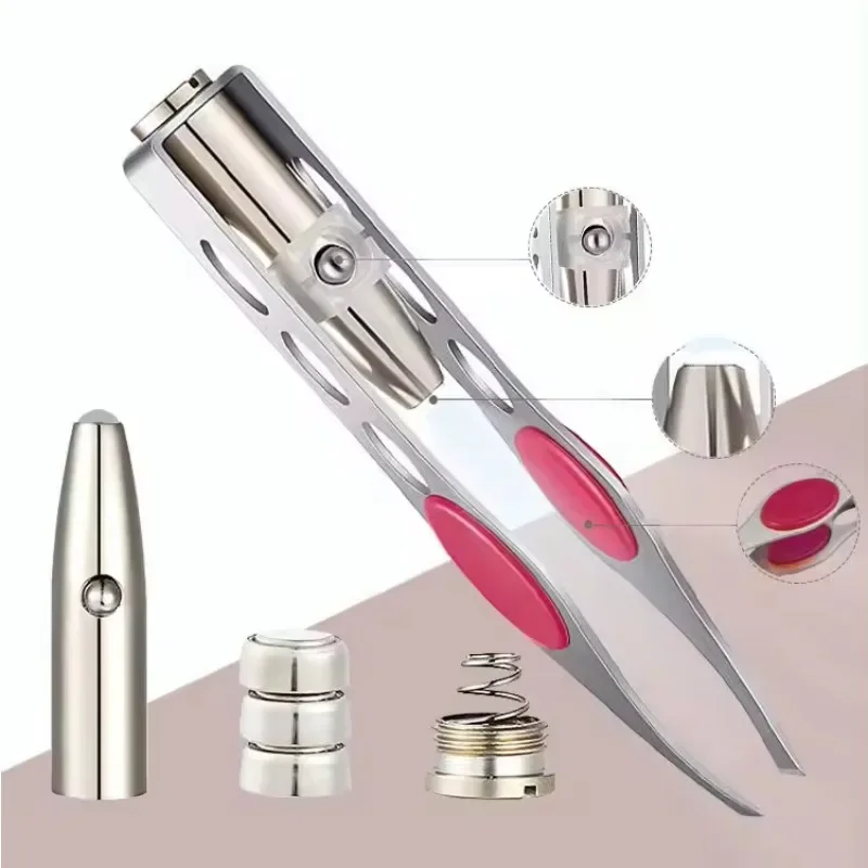 LED Lighted Eyebrow Tweezers Precise Illuminated Beauty Tool Brow Shaping Eyebrow Tweezers