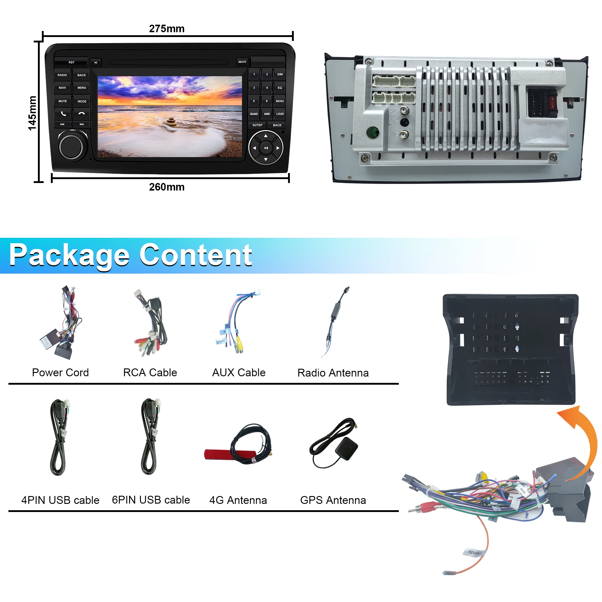 Car Radio Stereo For Mercedes Benz GL ML Class W164 X164 ML350 ML450 GL320 GL450