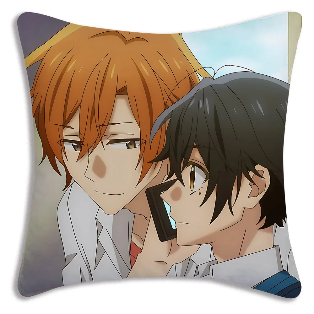 S-Sasaki and MiyanoS Pillow Covers Cartoon Sofa Decorative Home Double-sided Printing Short Plush Cute Cushion Cover 5