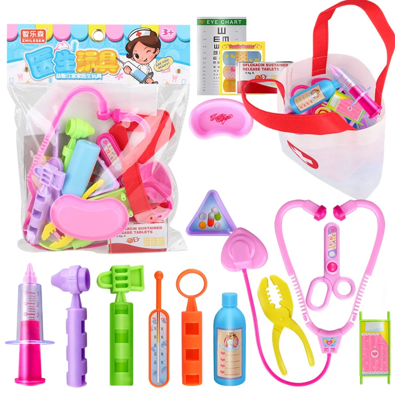16Pcs Pretend Play Doctor Toy Set Medical Kit Simulation Hospital Role Play Learing Educational Toys For Children Kids Girl 6