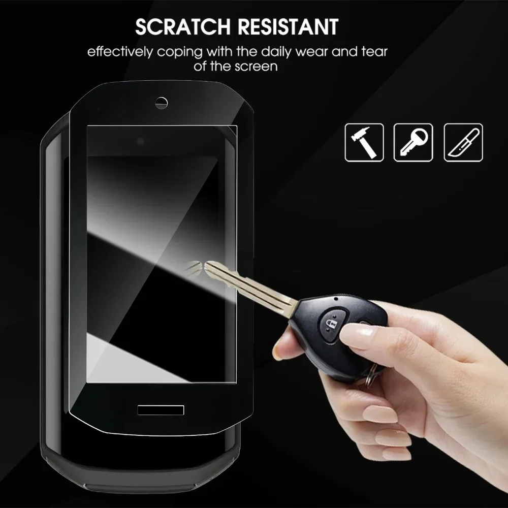 3D Curved Tempered Glass Screen Protector for GPS Bicycle Stopwatch – Anti-Scratch Film (1-3 Pack)