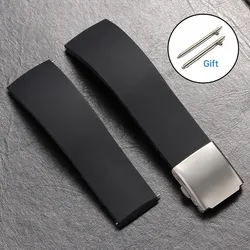 Universal Soft Silicone Quick Release Watch Band - Versatile Wrist Belt Strap - 22mm (Black)