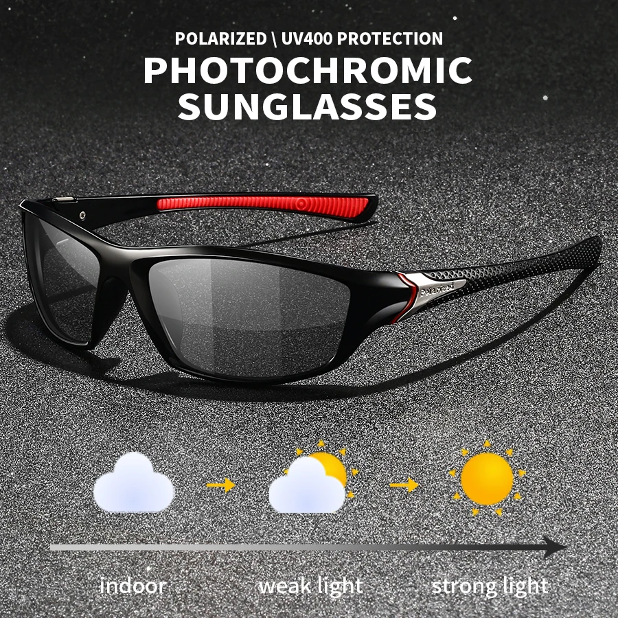 Photochrome Polarisierte Sport-Vintage-Sonnenbrille für Männer und Frauen Angeln Radfahren Autofahren Bergsteigen Chamäleon-Sonnenbrille