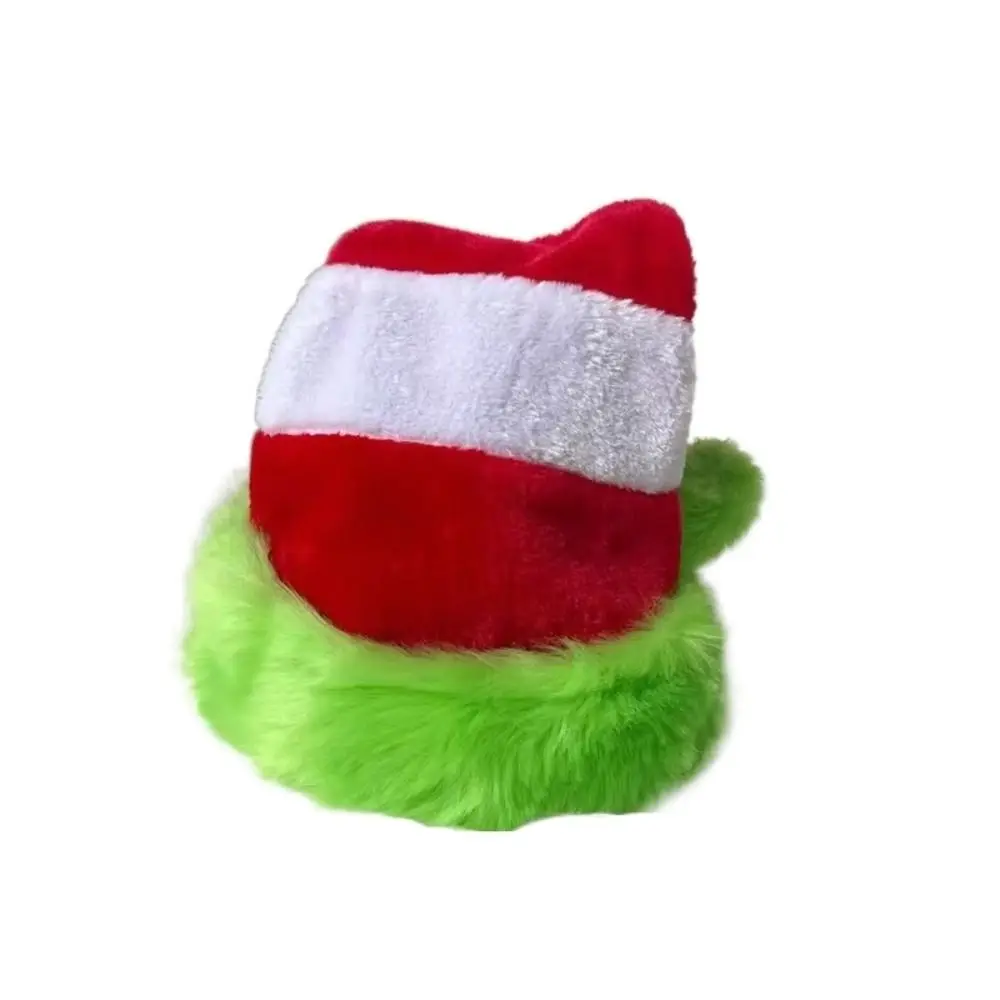 Green Edged Christmas Hat Splicing Red White Santa Caps 31x47cm Holiday Celebration New Year Festive Hat Party Supplies