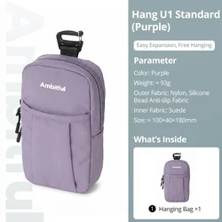 Ambitful Water Resistant Compact Shoulder Strap Bag (PURPLE)
