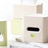 Green Eco-Friendly Bamboo Fiber Tissue Box Holder Toilet Paper Dispenser Storage Desk Car Home Kitchen Napkins Tissue Boxes 4