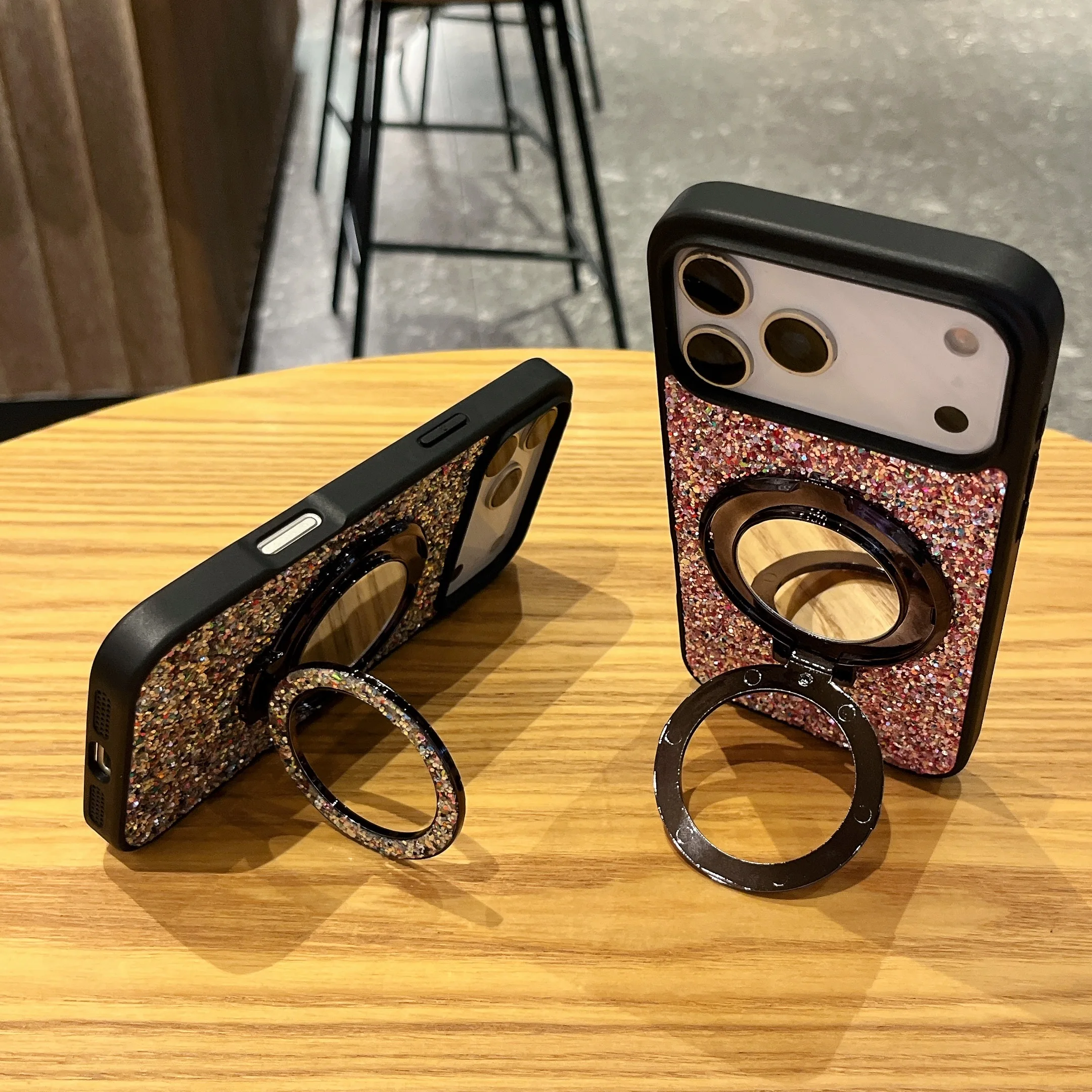 Luxury Mirror Phone Case With Stand For Iphone Pro And Plus Models_voghion.com