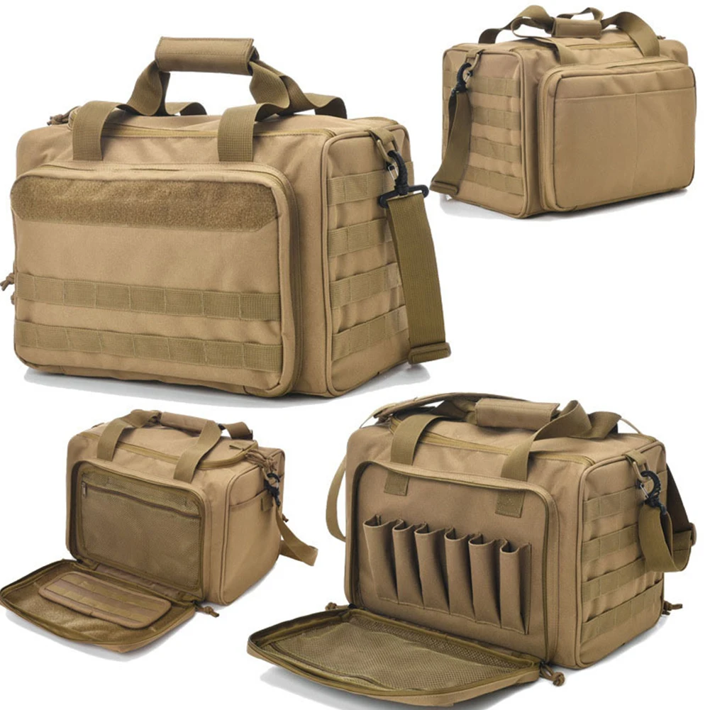 Tactical Gun Range Bag Deluxe Pistol Shooting Range Duffle Bags w