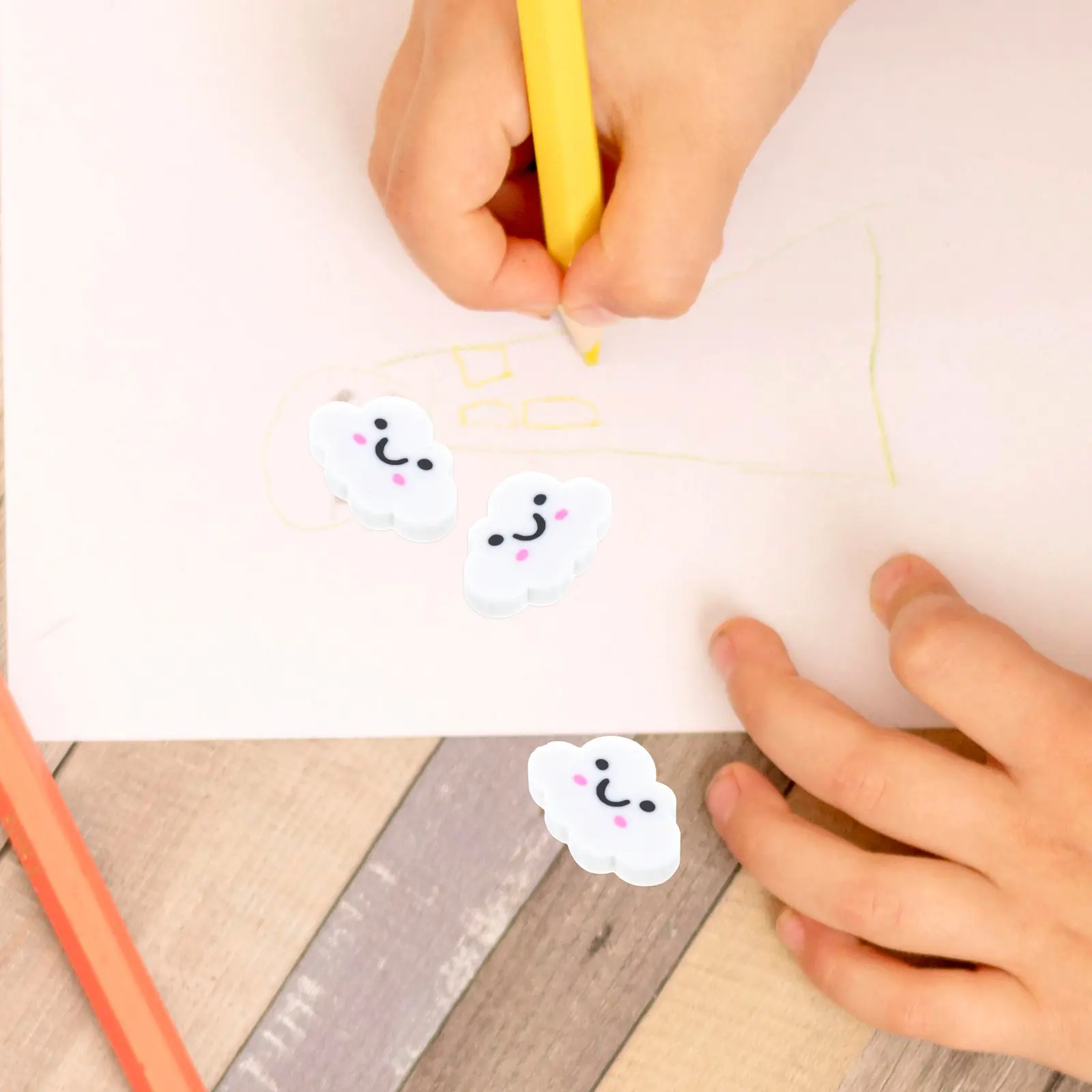 50Pcs 클라우드 지우개 대량 재미있는 미니 지우개 성인을위한 부드러운 종이 안전 지우기 학교 사무실 공예 프로젝트 할로윈 파티