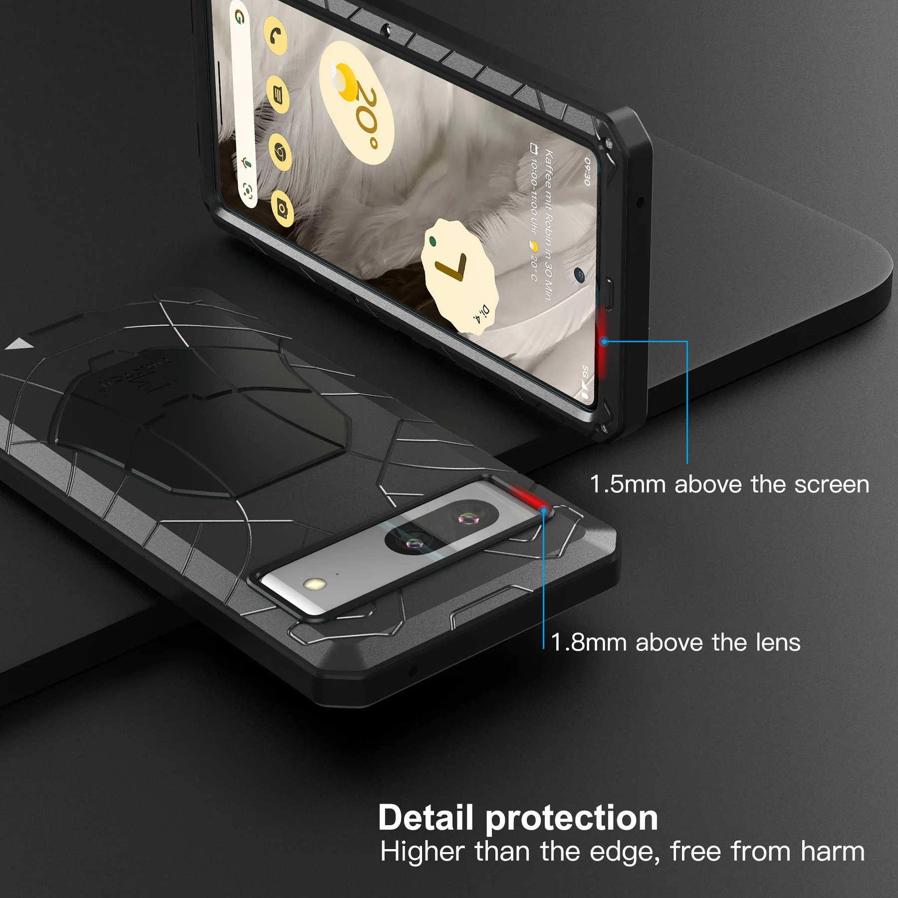 Imatch Armor Phone Case For Google Pixel 7 Pro Heavy Protection Military Protect Rugged Shield Silicone Back Cover Pixel7 Pro