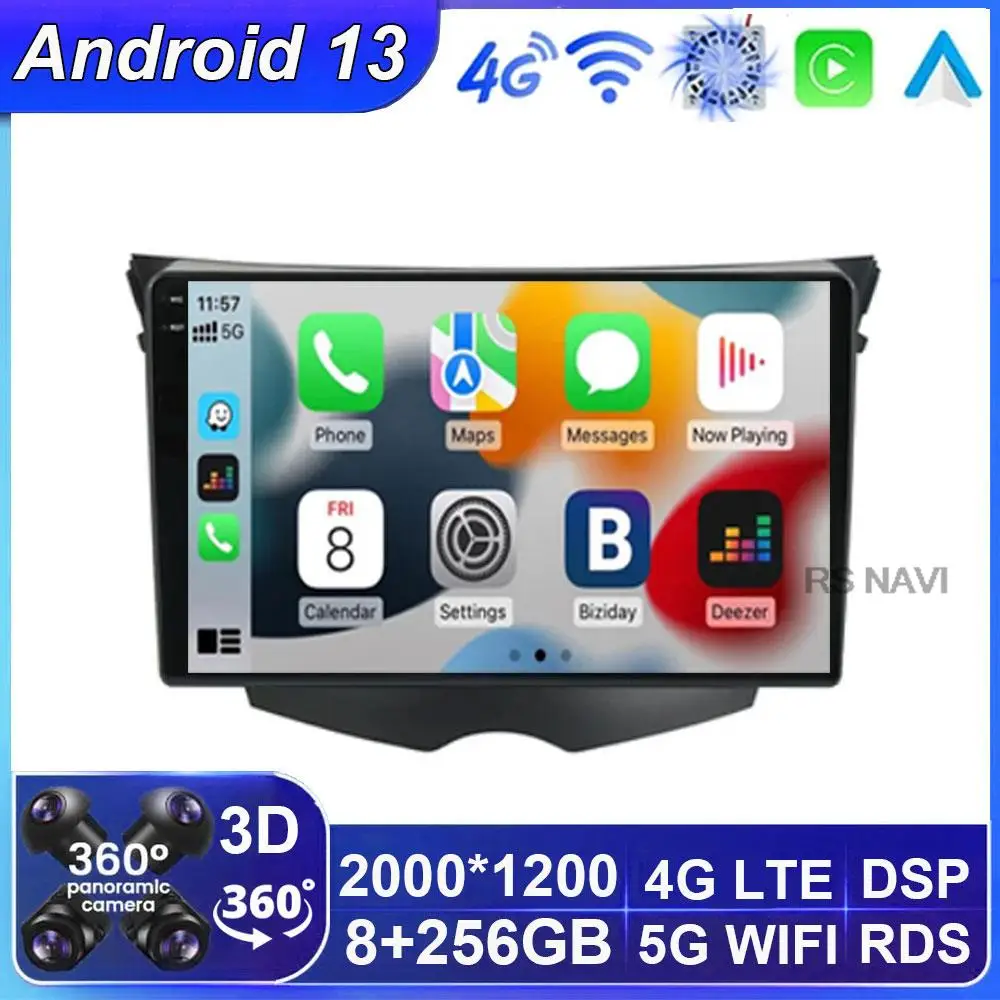 

Автомобильный мультимедийный плеер Rodio, Android 13, для Hyundai Veloster FS 2011-2017 Carplay, Wi-Fi + 4G GPS DSP