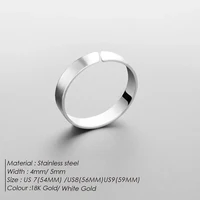 ELANDIS Stainless Steel Gold Plated Ring Simple Men's Accessories Holiday Party Favors 2