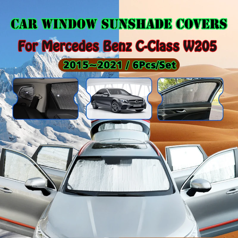 Pare-soleil de fenêtre de voiture pour Mercedes Benz Classe C, réflecteur  de protection UV, pare-soleil, visière, accessoires automobiles, W205, 2015  ~ 2021 - AliExpress