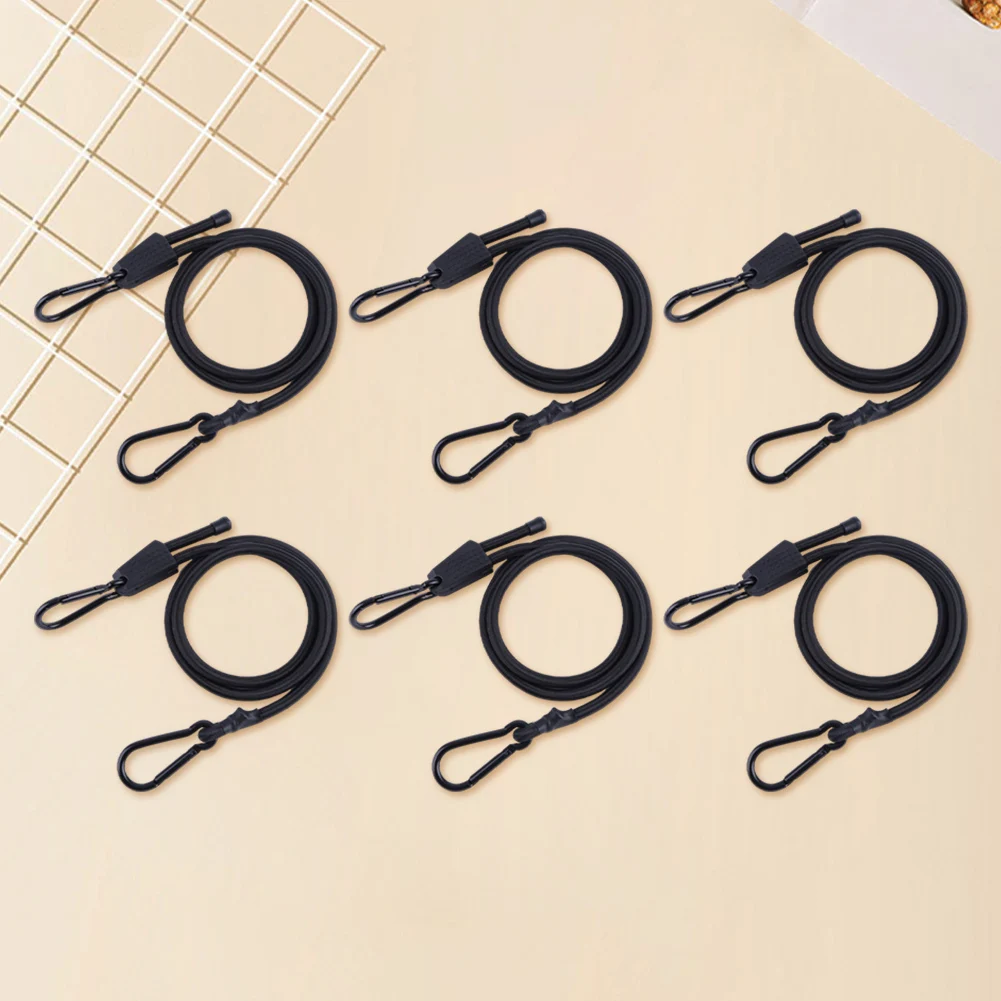 6 PCS Adjustable Bungee Cords with Hooks Super Elastic Bungee Straps Elastic Ropes Tie Downs Cable for Bike Rack Tarps Cruise