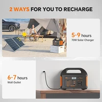 Station d'alimentation portable Gaiaray 100W 200W 500W, générateur solaire 220V, batterie LiFePO4, station d'alimentation d'urgence pour le camping, les voyages, les camping-cars 5