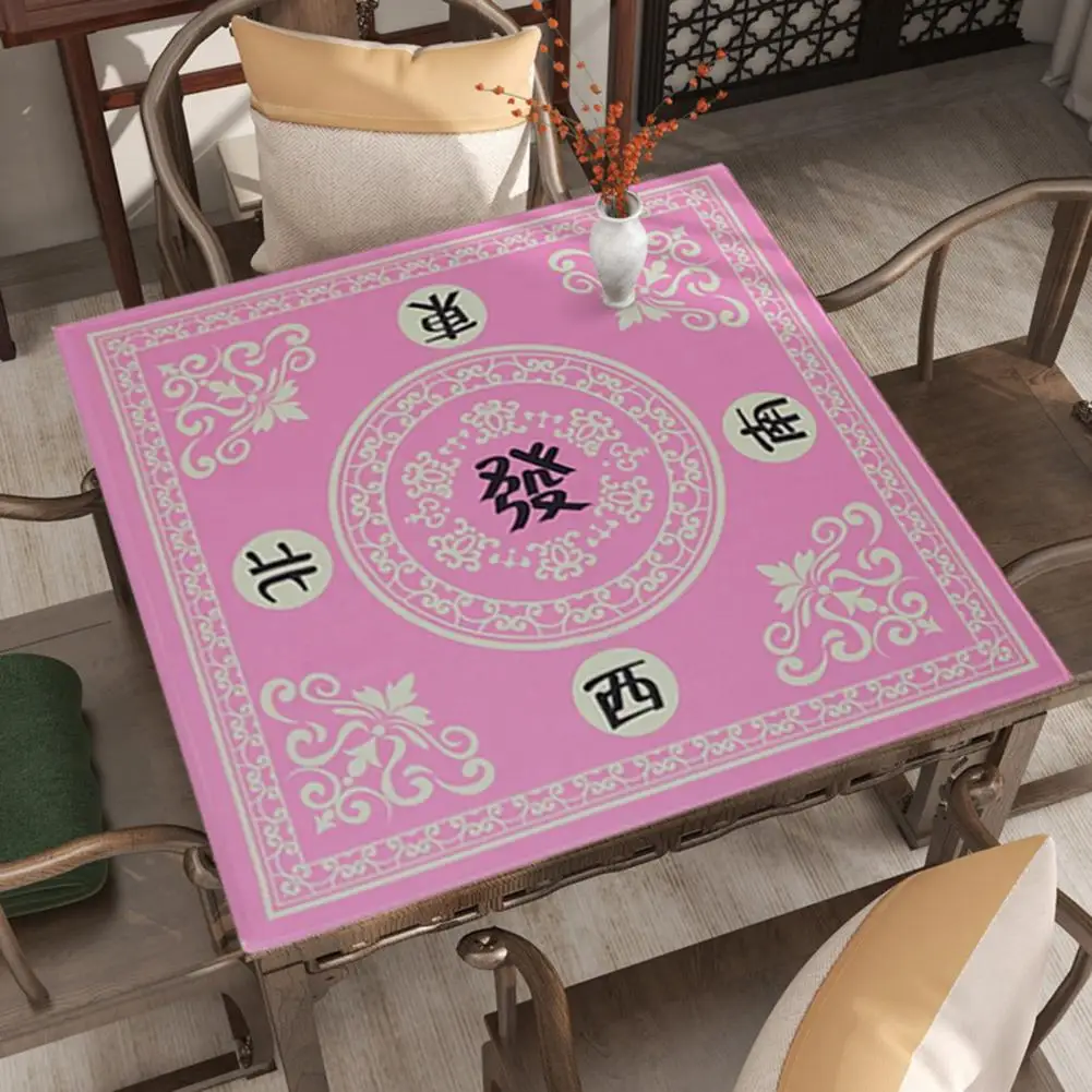Edge Table Mat Foldable Anti slip Mahjong Table Mat Board Games Decoration Noise Reduction Mahjongg Mahjong