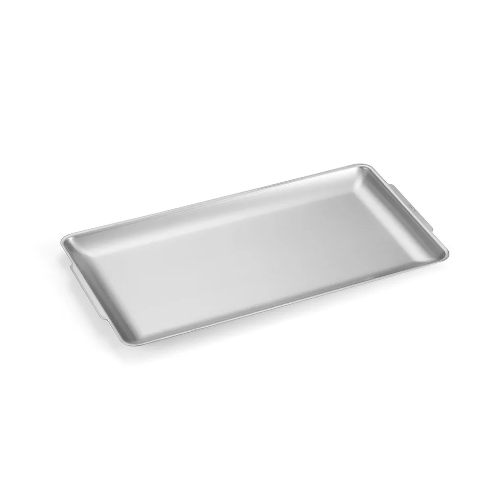 

2022 Outdoor stainless steel barbecue plate thickened rectangular barbecue plate sushi plate flat plate tray Korean tableware