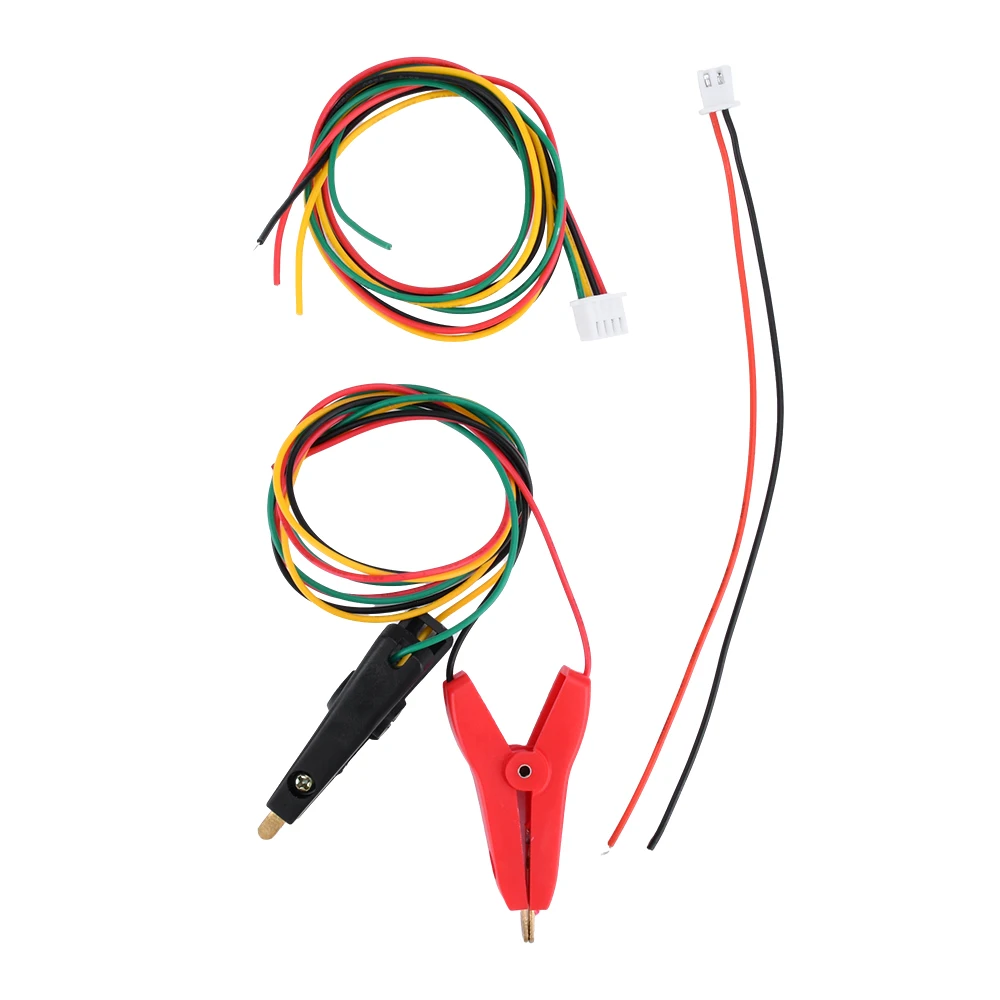 DC5V Voltmeter Internal Resistance Tester Detector Voltage Meter 2/4 Pin Cable Kelvin Clip Electrician Tool TS457 resistance tester voltage tester