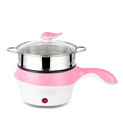  AILIWU Multi-Functional Non-Stick Electric Pot Rice Cooker  Frying Pan Electric Steamer(Pink) : Home & Kitchen
