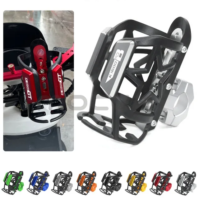For BMW K1600GT K1600GTL K1600B K1600 Motorcycle Supplies CNC Drink Water Bottle Cup Holder Objects Accessories Universal Mount